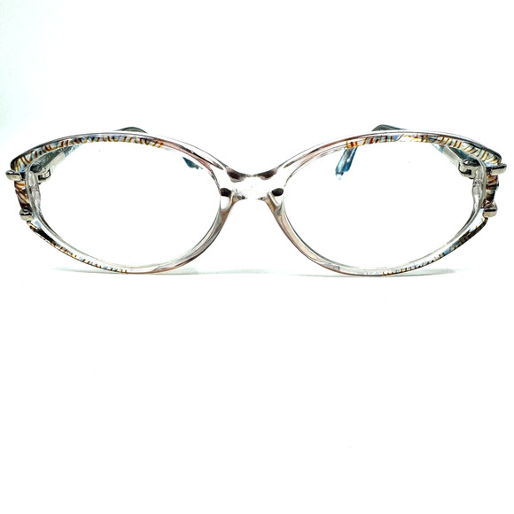 Vintage Genevieve Paris Eyeglasses Mo Lynn 53[]14 Translucent Blue used H12128 - Picture 1 of 10